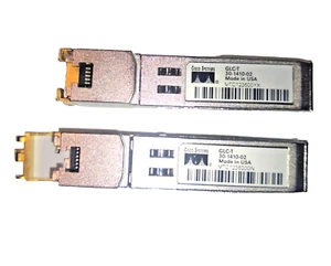 Qty of 2--Cisco 1000-T Base RJ-45 30-1410-02 Transceiver Modules a2 - Picture 1 of 5