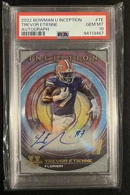 TREVOR ETIENNE RC AUTO 2022 BOWMAN U INCEPTION PSA 10 - Image 1 of 2