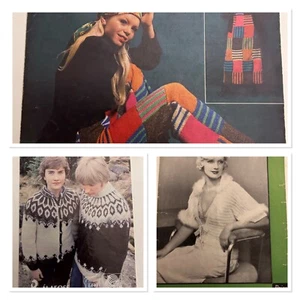 Vintage Knitting Patterns. Sweaters, Suits, Jacket. Adult & Child. Used - Picture 1 of 63