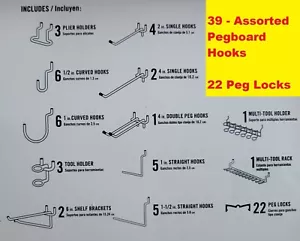 π 39 Pezzi Everbilt Pegboard Organizer Kit per Organizzazione Garage 1/8 o 1/4 - Foto 1 di 1