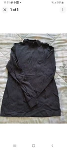 ST. JOHNS BAY CREW NECK PULLOVER SHIRT. 100% COTTON. SIZE M. BLACK. - Picture 1 of 1