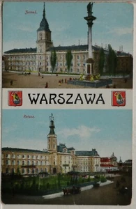 OLD POSTCARD POLAND WARSAW ZAMEK RATUSZ - Picture 1 of 2