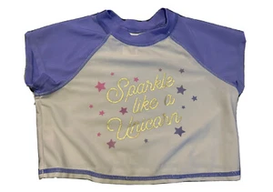 Cat & Jack purple Sparkle like a Unicorn Swimsuit Top rashguard Small 6/6x - Picture 1 of 1