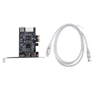 PCIe 3 Ports Firewire Cable Expansion Card PCI Express 1394B & 1394A TI XIO2213B - Picture 1 of 13