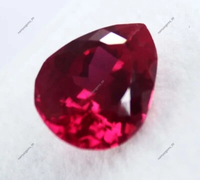 4 Ct Natural Pigeon Blood Red Ruby CERTIFIED Loose Gemstone Pear Cut - Image 1 of 4