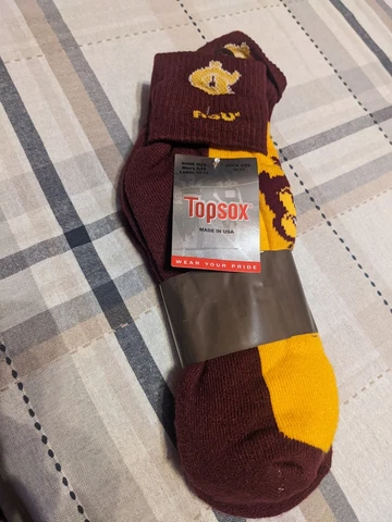 Arizona State Sun Devils Topsox Men's 6-12 Ankle Socks 2 Pair New Cover