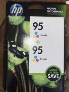 Genuine HP 95 Tri-Color Dual/Combo Pack Ink Cartridges New/Expired (CD886FN) - Picture 1 of 2
