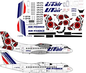 1/144 BSModelle Decals ATR-42 Air France & UTAIR  - Picture 1 of 1