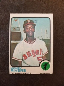 MICKEY RIVERS 1973 TOPPS BASEBALL CARD # 597 CALIFORNIA ANGELS - Picture 1 of 2