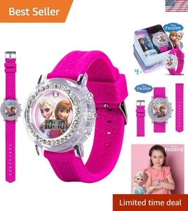 Frozen Elsa & Anna LCD Uhr für Mädchen mit bequemem Silikonband - Bild 1 von 7