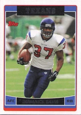 2006 Topps #228 Domanick Davis - Image 1 of 2