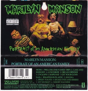 Marilyn Manson Portrait Of An American Family Cassette Tape 1994 - Imagen 1 de 15