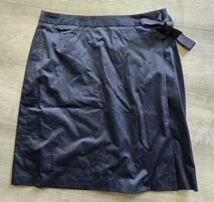 WOMENS Brooks Brothers Navy Wrap Around Skirt. Size 4  Nwt - Picture 1 of 12