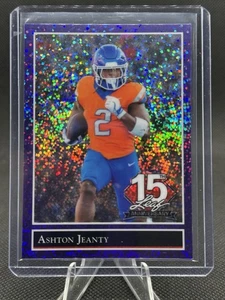 Ashton Jeanty 2025 Leaf National 15th Raiders 1992 Retro Purple Sparkle #5/7 - Picture 1 of 2