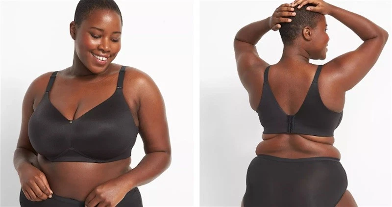 Cacique 40F Invisible Backsmoother Lightly Lined Balconette Bra Black 116383