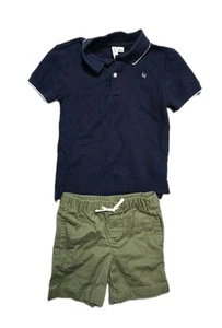 janie and jack Boys Shorts Polo Shirt Size 4 Lot Of 2 - Picture 1 of 3