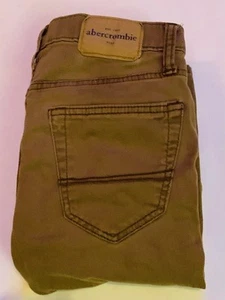 🦅Abercrombie Kids Tan Khaki Jeans Size 14 Slim🦅 - Picture 1 of 13
