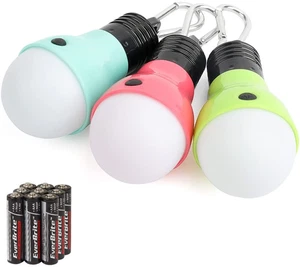Luci LED da Campeggio 3 Pezzi Portatile 3 Modalità Batterie Incluse Escursionismo Campeggio Bambini - Foto 1 di 8