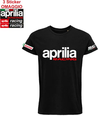 T-shirt  APRILIA Racing MotoGP + 3 adesivi omaggio - Imagen 1 de 3