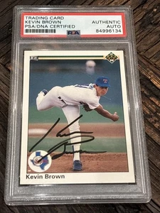 1990 Upper Deck #123 Kevin Brown Signed Auto Autographed PSA/DNA Encased - Picture 1 of 2