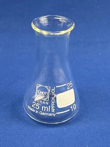 Erlenmeyerkolben 25 mL enghals Bördelrand Schott Duran Laborglas Laborzubehör - Bild 1 von 1