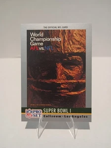 1990 Pro Set Super Bowl #1 Super Bowl Theme Art Packers Vs Chiefs - Picture 1 of 2
