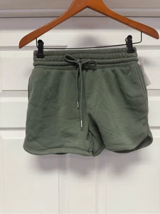 Better Together olivgrüne Sweatshorts zum Binden mit Taille Gr. S neu mit Etikett - Bild 1 von 5