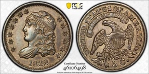 1832 H10c Bust Half Dime PCGS AU58, About Uncirculated - Picture 1 of 2