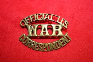 SEGUNDA GUERRA MUNDIAL OFICIAL EJÉRCITO DE ESTADOS UNIDOS CORRESPONSAL DE GUERRA DE ESTADOS UNIDOS GORRA UNIFORME INSIGNIA - Imagen 1 de 2