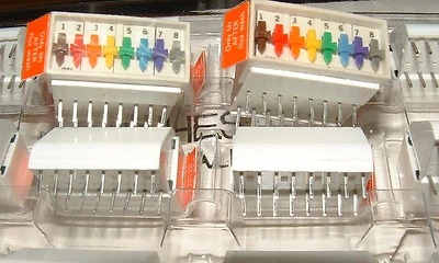 tray of 35 ERG SDES8023 8 way right angle DIP switch  - Image 1 of 4