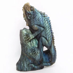 Labradorite, Lizard, 5.75", carving, rare, animal, specimen, display, #R-4157 - Picture 1 of 12