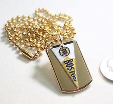 BOSTON BRUINS NHL IPG PENNANT STAINLESS STEEL DOG TAG NECKLACE  3D BALL CHAIN