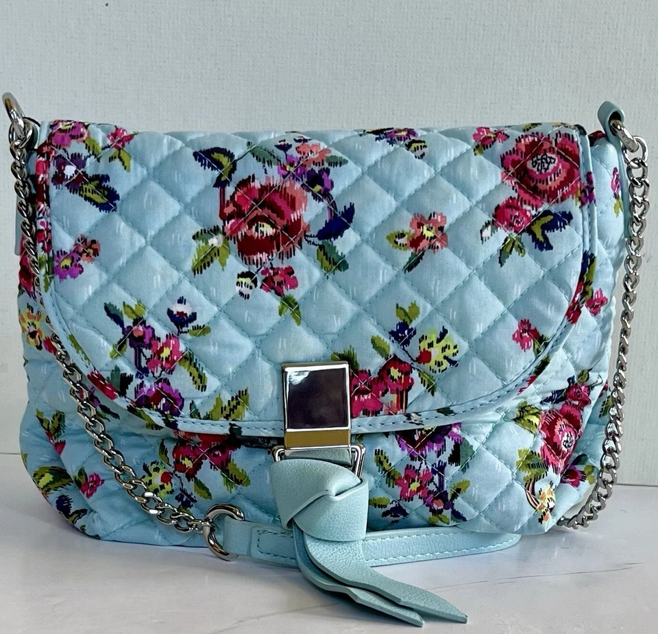 Vera Bradley RFID Carson Mini Crossbody Purse Bag Water Bouquet 23015