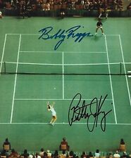 TENNIS LEGENDS BILLIE JEAN KING BOBBY RIGGS SIGNED 8x10 BATTLE OF THE SEXES