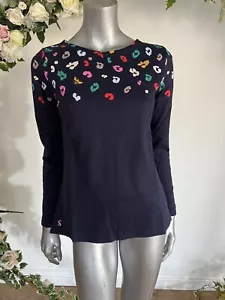 Joules Harbour Top Damen Größe 10 Marine Leopard Biene Streifen Jersey NEU PORTOFREI - Bild 1 von 17
