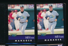 Lot (2) 1997 Best #2 Bill Evers Manager St. Petersburg Devil Rays (FS68) SWSW6