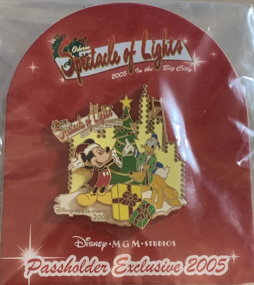 WDW DISNEY 2005 Osborne Family Spectacle Lights Mickey Donald y Pluto PIN #42648 Foto 1 de 1