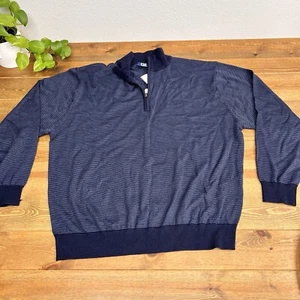 Cutter and Buck Sweater 1xB Mens Blue Merino Wool Blend New - Picture 1 of 7