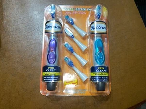 SPINBRUSH Pro Clean Soft Bristle Electric Toothbrush Combo Pack + 4 Heads! - Picture 1 of 4