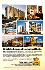 BEST WESTERN MOTELS & HOTELS—VINTAGE 1978 MAGAZINE ADVERTISEMENT—PRINT AD - Picture 1 of 1