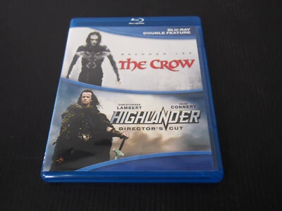 The Crow / Highlander Director's Cut RARE Blu-ray Double Feature 2-Disc Set - Image 1 of 2