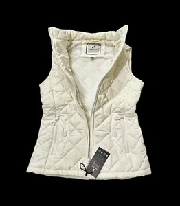 ANAYSN LONG PUFFER LADIES WHITE VEST SIZE M NWT - Picture 1 of 9