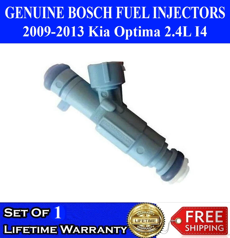 Re-Man Single Genuine Bosch Fuel Injector For 2009-2013 Kia Optima 2.4L I4 - Image 1 of 1