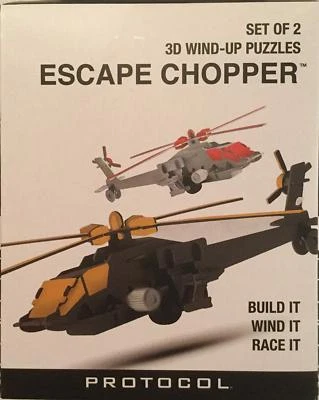 Protocol Escape Chopper 3D Wind-Up Puzzle Set of 2 Build Wind Race it Building - Image 1 of 3