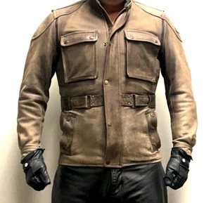 Hein Gericke Paris to Dakar Brown Leather Jacket Size 38 - Picture 1 of 9