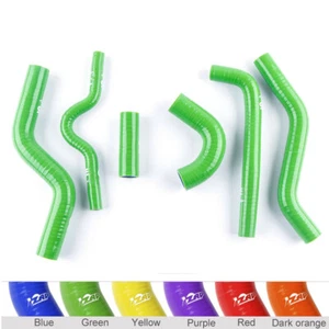 Green fit 2006 2007 2008 Kawasaki KX250F KXF250 Silicone Radiator Coolant Hose - Picture 1 of 4