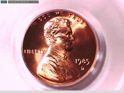 1985 D Lincoln Memorial Cent PCGS MS 67 RD 16439626 Video - Image 1 of 3
