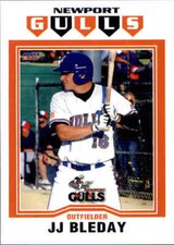 2017 Newport Gulls Choice 4 JJ Bleday Panama City Beach Florida FL Baseball Card