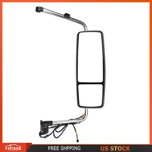 Chrome Door Mirror Complete For 02-18 International Prostar Passenger Side - Picture 1 of 7