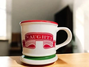 Coffee Mug, "Naughty" "Nice", Red & Green - Picture 1 of 8